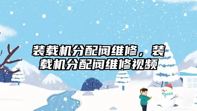 裝載機分配閥維修，裝載機分配閥維修視頻