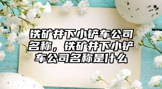 鐵礦井下小鏟車公司名稱，鐵礦井下小鏟車公司名稱是什么