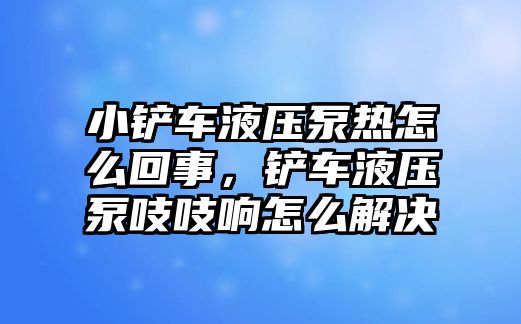 小鏟車液壓泵熱怎么回事，鏟車液壓泵吱吱響怎么解決