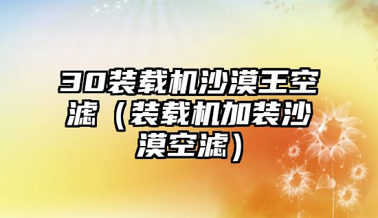 30裝載機沙漠王空濾（裝載機加裝沙漠空濾）