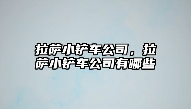 拉薩小鏟車公司，拉薩小鏟車公司有哪些