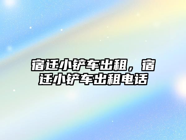 宿遷小鏟車出租，宿遷小鏟車出租電話