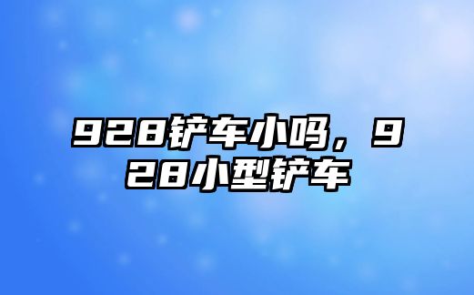 928鏟車小嗎，928小型鏟車