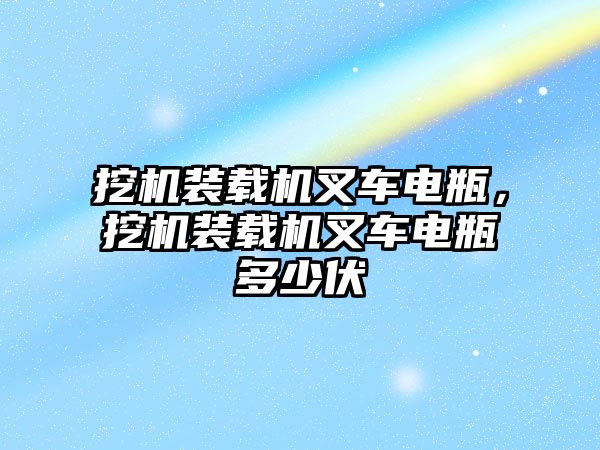 挖機裝載機叉車電瓶，挖機裝載機叉車電瓶多少伏