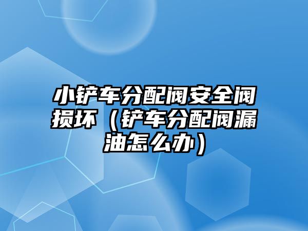 小鏟車分配閥安全閥損壞（鏟車分配閥漏油怎么辦）