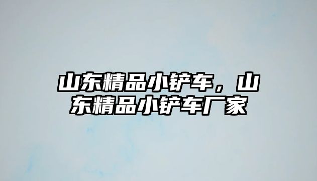 山東精品小鏟車，山東精品小鏟車廠家