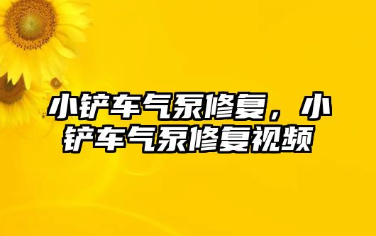 小鏟車氣泵修復，小鏟車氣泵修復視頻