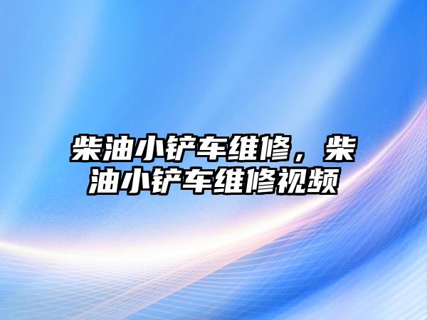 柴油小鏟車維修，柴油小鏟車維修視頻