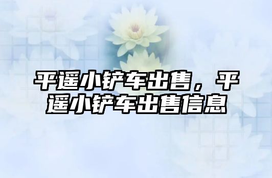 平遙小鏟車出售，平遙小鏟車出售信息