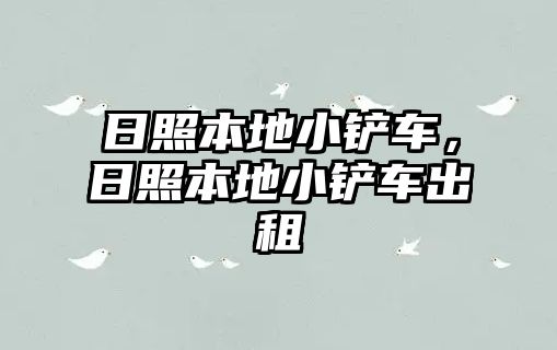 日照本地小鏟車，日照本地小鏟車出租