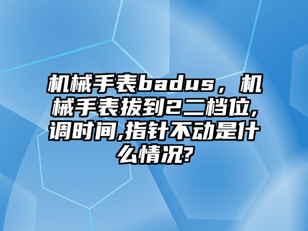 機(jī)械手表badus，機(jī)械手表拔到2二檔位,調(diào)時(shí)間,指針不動(dòng)是什么情況?