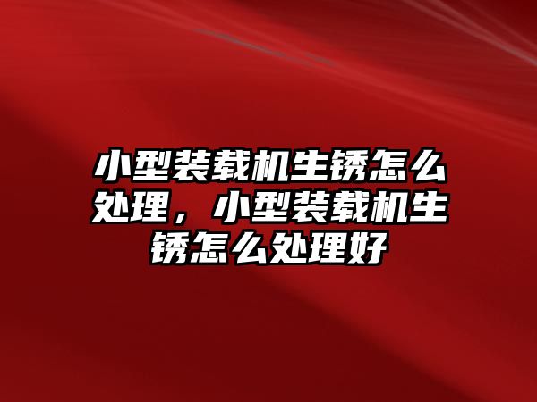 小型裝載機生銹怎么處理，小型裝載機生銹怎么處理好