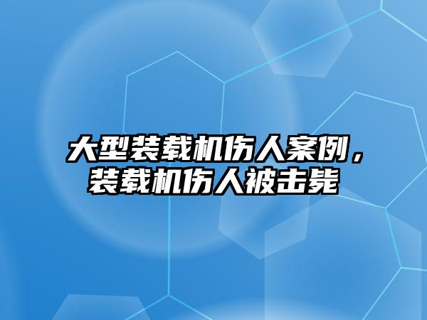 大型裝載機傷人案例，裝載機傷人被擊斃