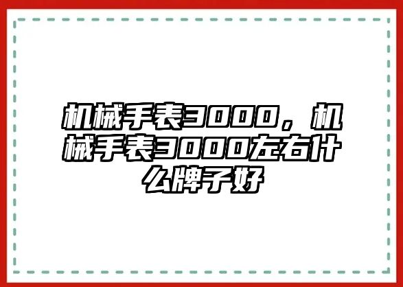 機(jī)械手表3000，機(jī)械手表3000左右什么牌子好