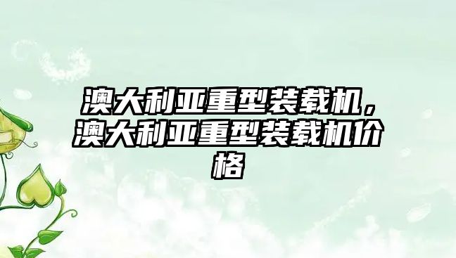 澳大利亞重型裝載機，澳大利亞重型裝載機價格