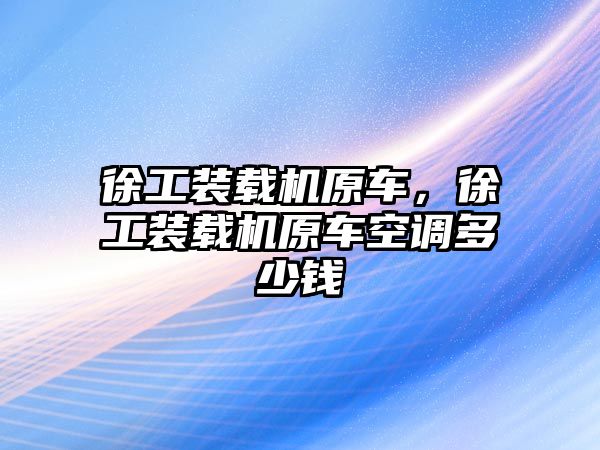 徐工裝載機原車，徐工裝載機原車空調多少錢