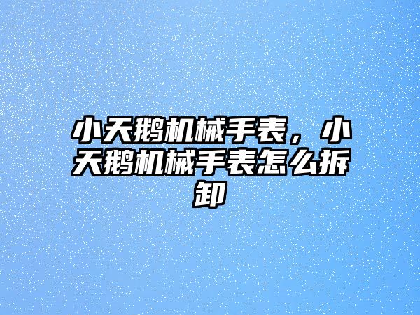 小天鵝機械手表，小天鵝機械手表怎么拆卸