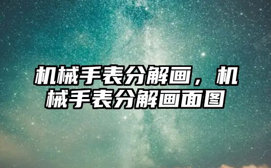 機械手表分解畫，機械手表分解畫面圖