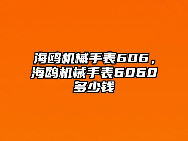 海鷗機(jī)械手表606，海鷗機(jī)械手表6060多少錢