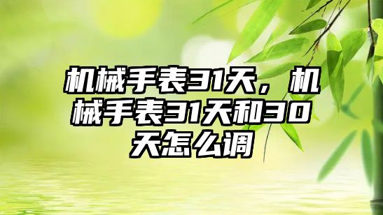 機械手表31天，機械手表31天和30天怎么調