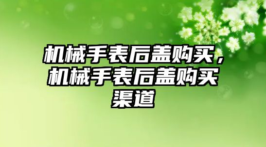 機械手表后蓋購買，機械手表后蓋購買渠道