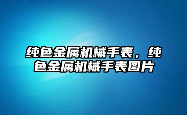 純色金屬機械手表，純色金屬機械手表圖片