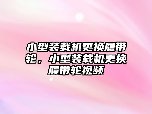 小型裝載機更換履帶輪，小型裝載機更換履帶輪視頻