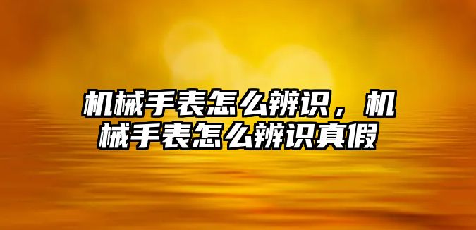 機械手表怎么辨識，機械手表怎么辨識真假