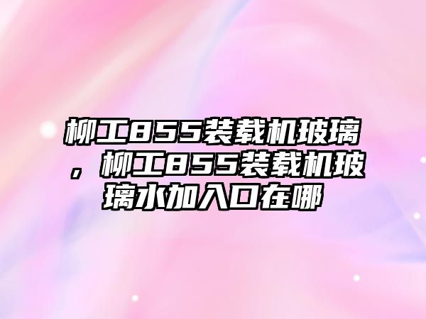 柳工855裝載機(jī)玻璃，柳工855裝載機(jī)玻璃水加入口在哪