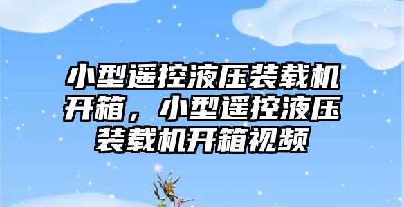 小型遙控液壓裝載機開箱，小型遙控液壓裝載機開箱視頻