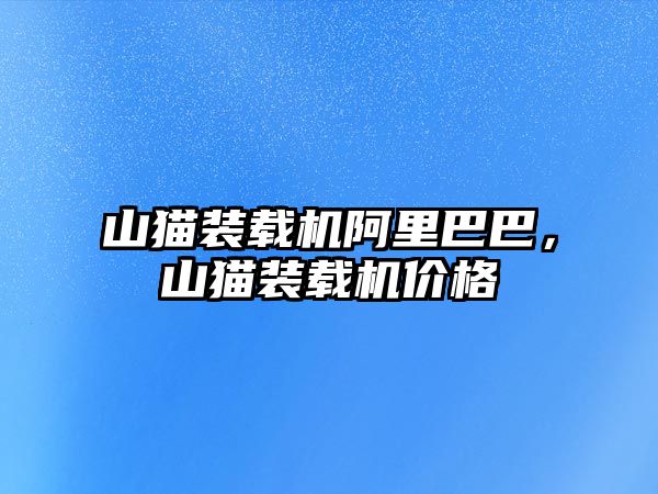 山貓裝載機阿里巴巴，山貓裝載機價格