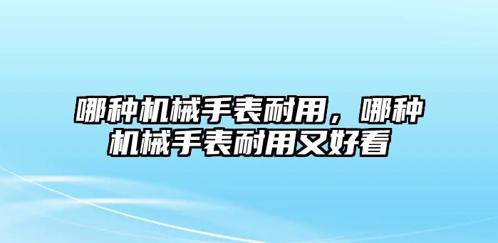 哪種機械手表耐用，哪種機械手表耐用又好看