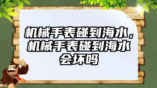 機械手表碰到海水，機械手表碰到海水會壞嗎