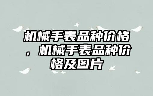 機械手表品種價格，機械手表品種價格及圖片