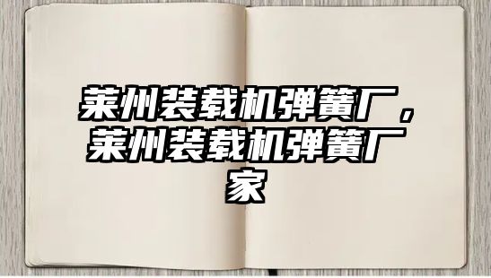 萊州裝載機彈簧廠，萊州裝載機彈簧廠家