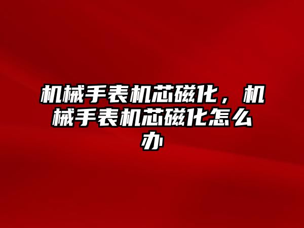 機械手表機芯磁化，機械手表機芯磁化怎么辦