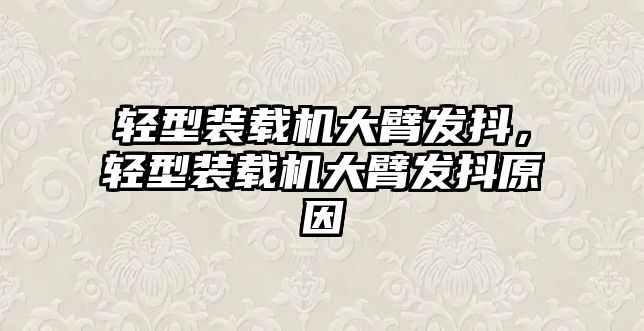 輕型裝載機大臂發抖，輕型裝載機大臂發抖原因