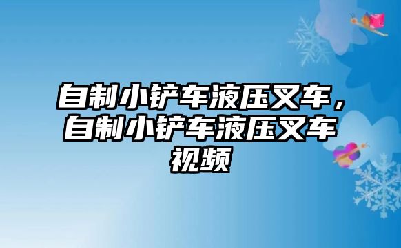 自制小鏟車液壓叉車，自制小鏟車液壓叉車視頻