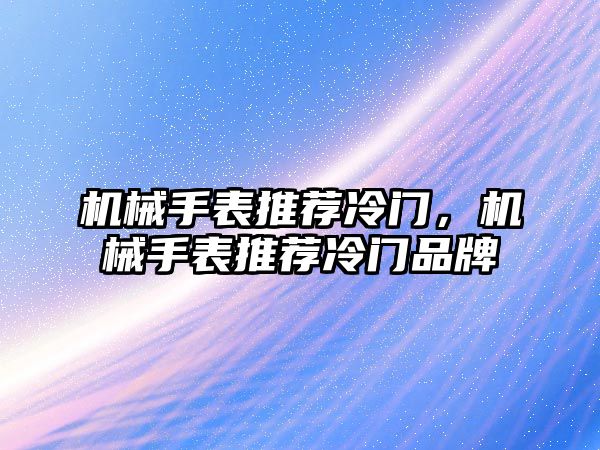 機械手表推薦冷門，機械手表推薦冷門品牌