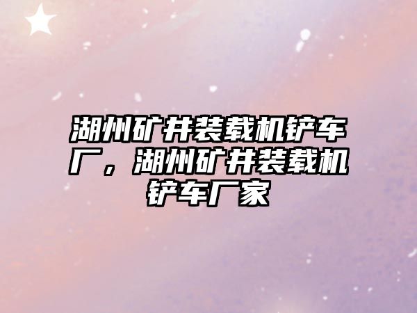 湖州礦井裝載機(jī)鏟車廠，湖州礦井裝載機(jī)鏟車廠家