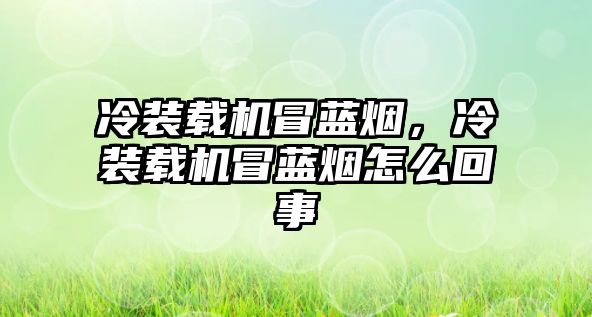 冷裝載機冒藍煙，冷裝載機冒藍煙怎么回事