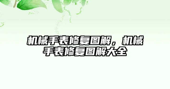 機械手表修復圖解，機械手表修復圖解大全