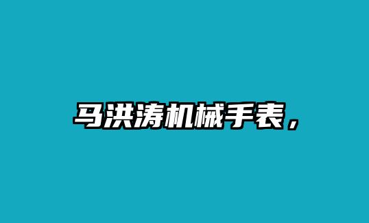 馬洪濤機械手表，