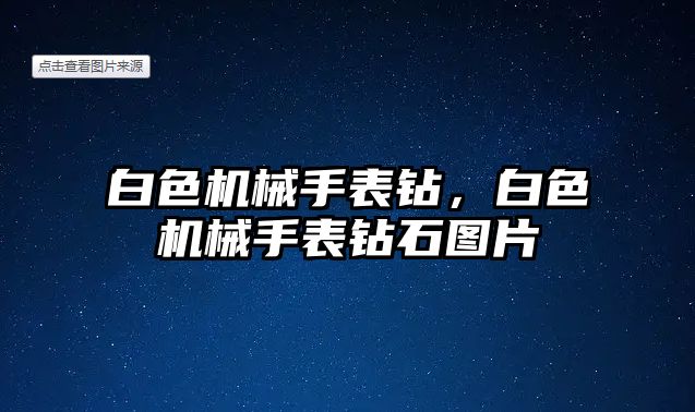 白色機械手表鉆，白色機械手表鉆石圖片