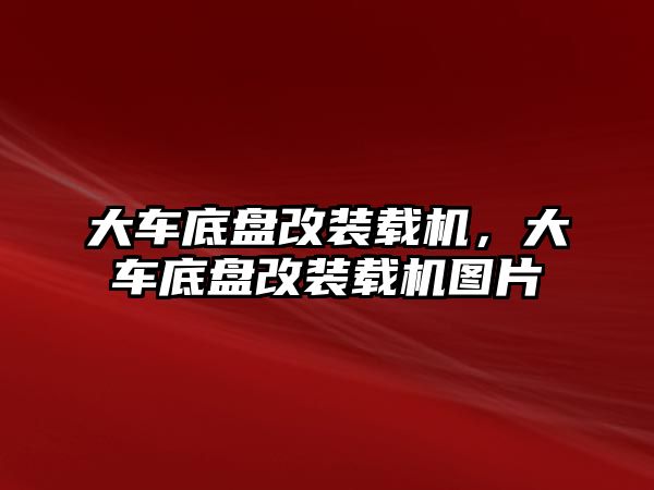 大車底盤改裝載機(jī)，大車底盤改裝載機(jī)圖片