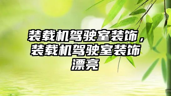 裝載機駕駛室裝飾，裝載機駕駛室裝飾漂亮