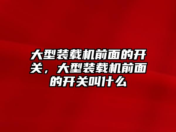 大型裝載機前面的開關，大型裝載機前面的開關叫什么