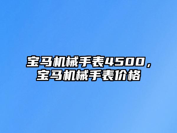 寶馬機械手表4500，寶馬機械手表價格