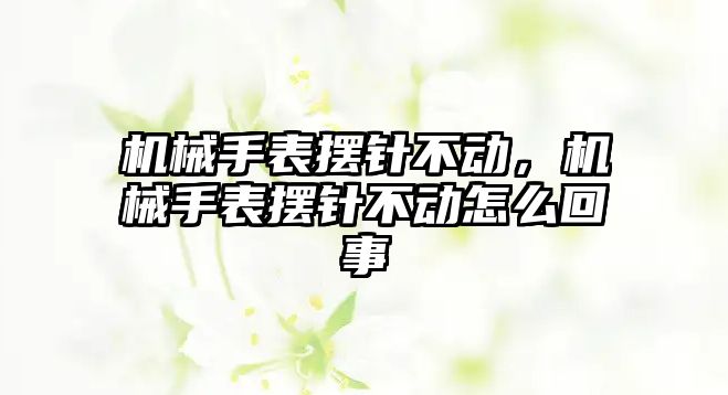 機械手表擺針不動，機械手表擺針不動怎么回事