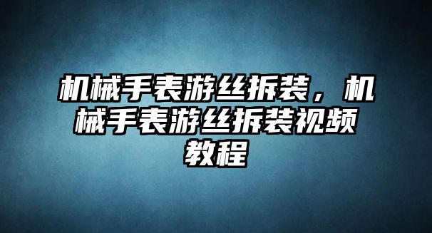 機械手表游絲拆裝，機械手表游絲拆裝視頻教程